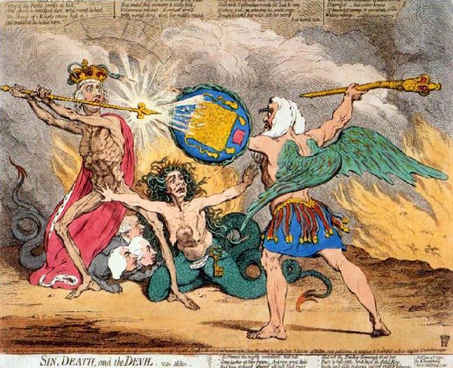 James Gillray Sin, Death and the Devil Spain oil painting art